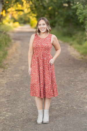 Bailey Dress Rust Floral