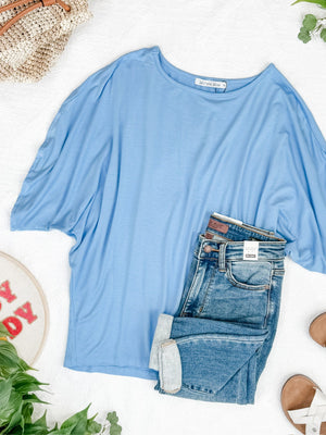 Darcy Dolman Top Sky Blue