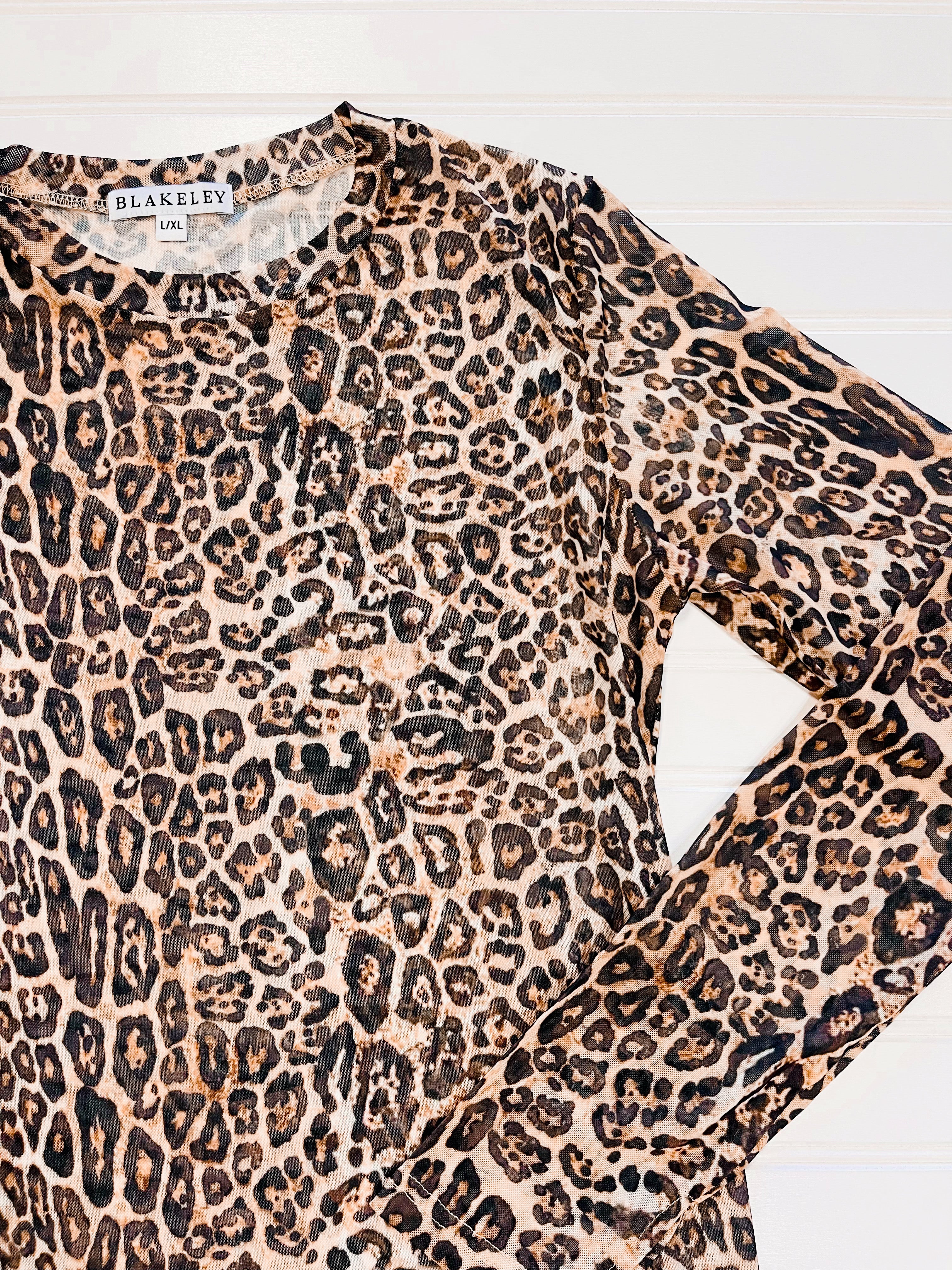 Dress It Up Mesh Top Cheetah