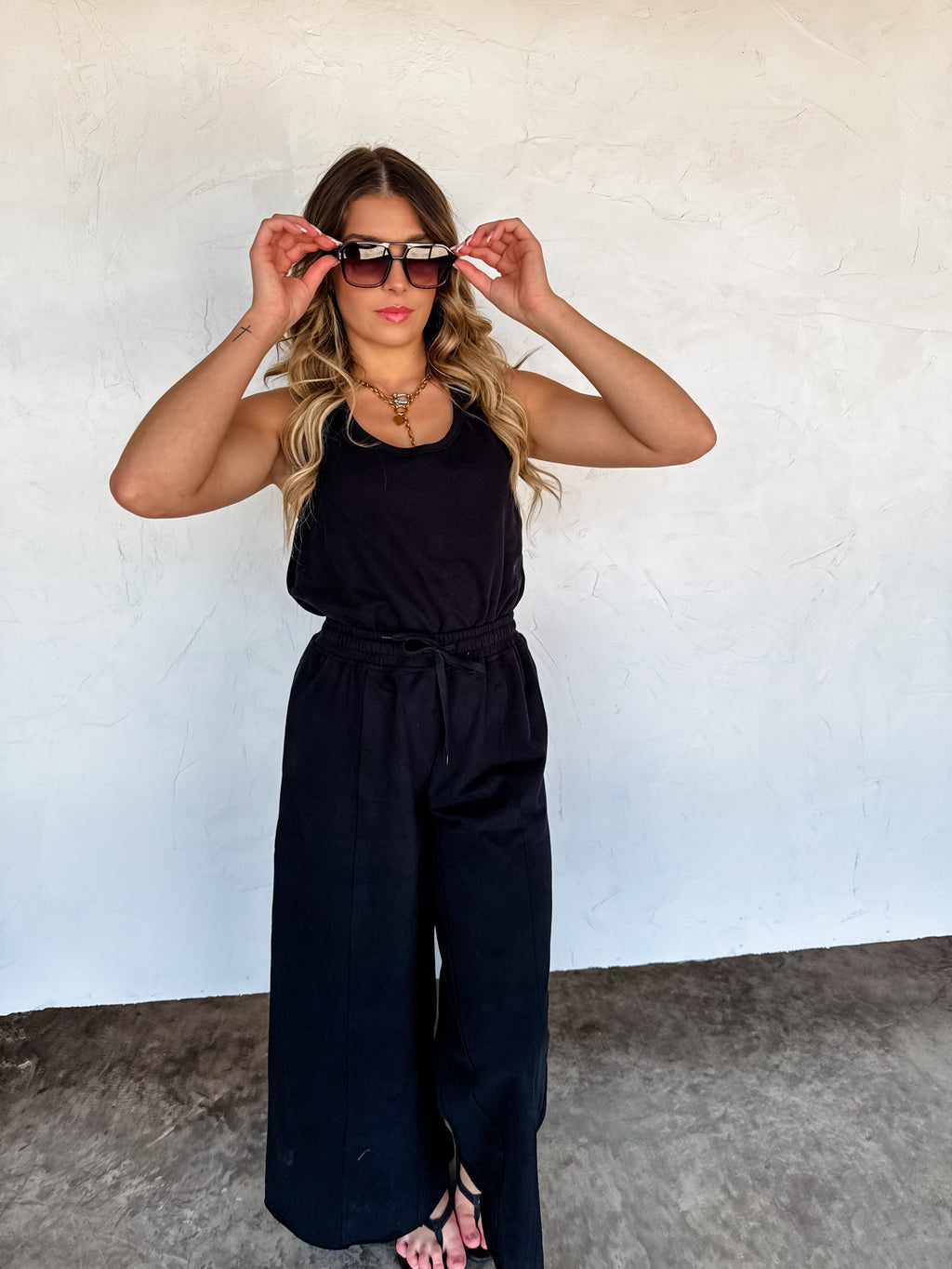 🍃PREORDER🍃 Jet Set Terry Romper Black
