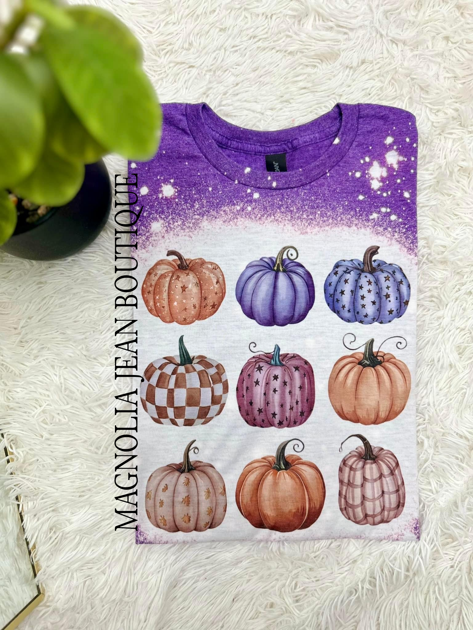 🖤Special Order🖤 S-4X Rows Of Pumpkins Bleached Tee