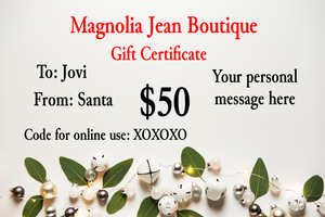 Virtual Gift Certificate $50