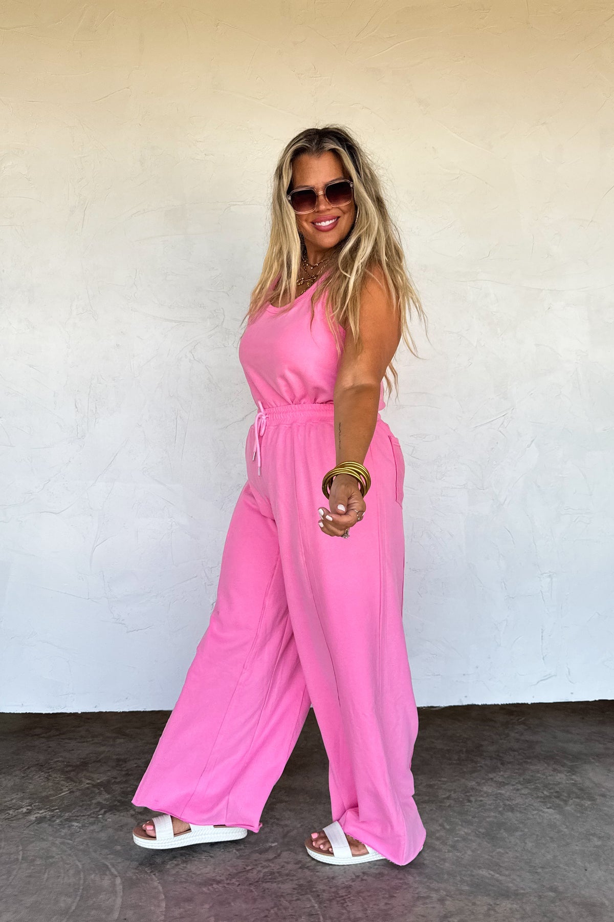 🍃PREORDER🍃 Jet Set Terry Romper Pink