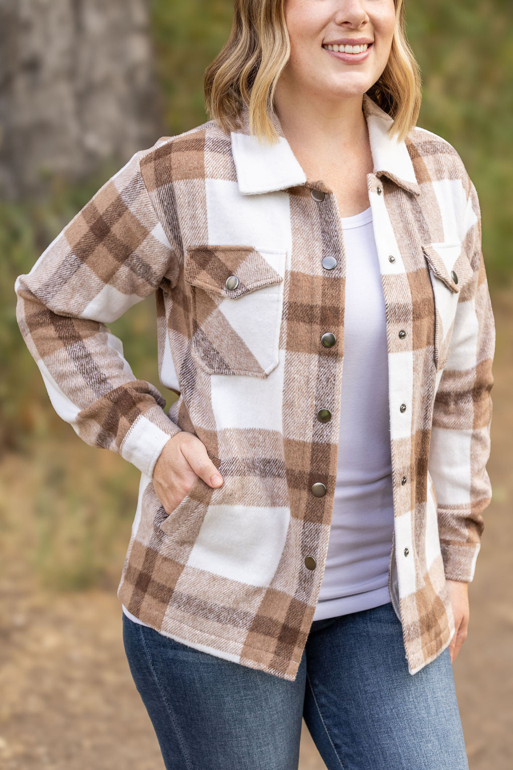 Norah Plaid Shaket Neutral Tones