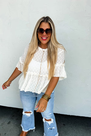 Maggie Lace Top Beige