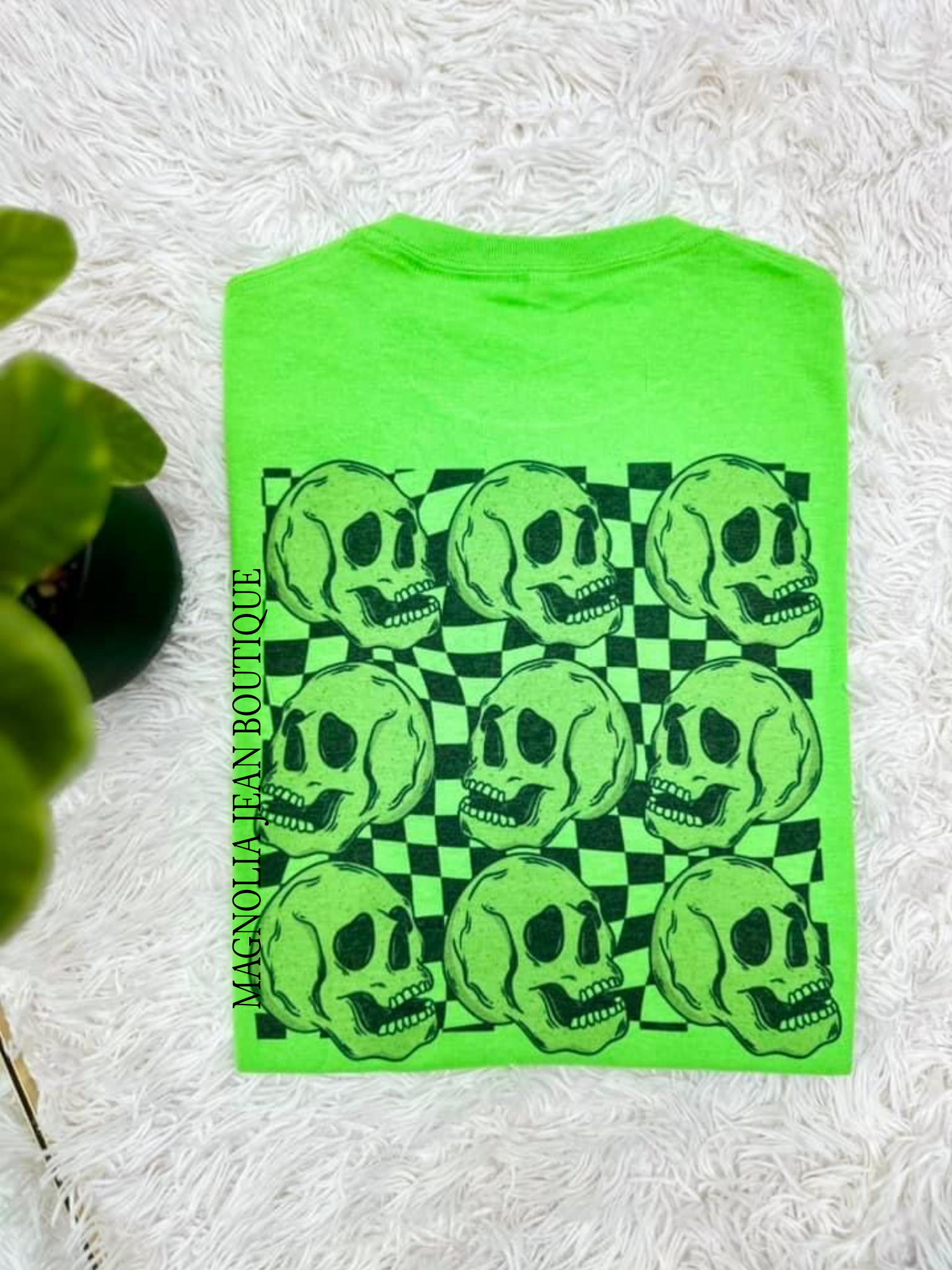 🖤Special Order🖤 S-4XL Neon Skull Checkered Tee