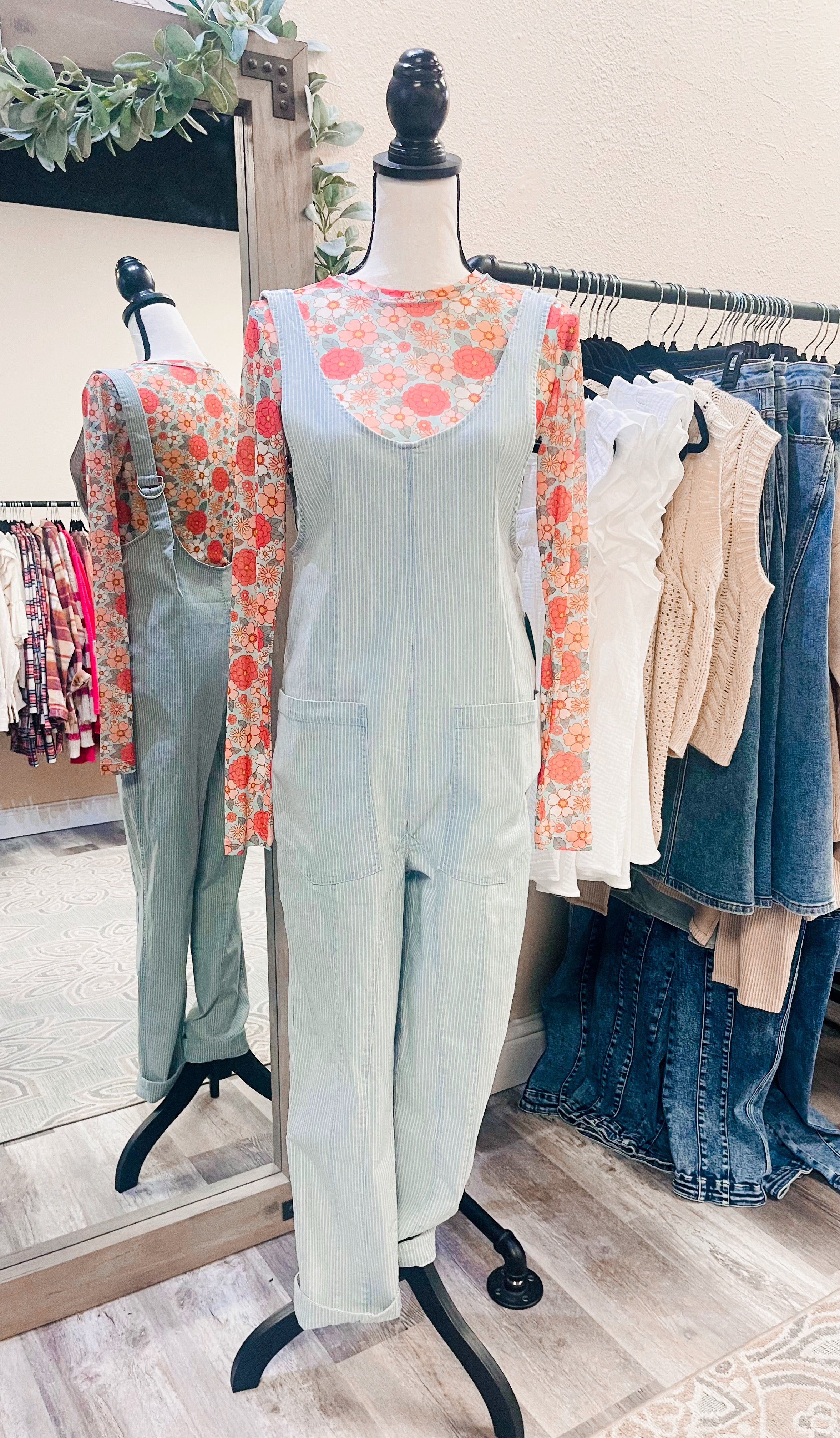 Vintage Floral Mesh Top Pink Boho