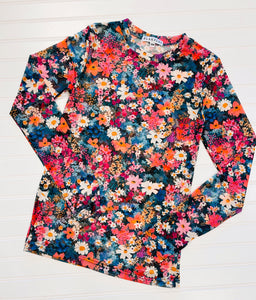 Dress It Up Mesh Top Floral