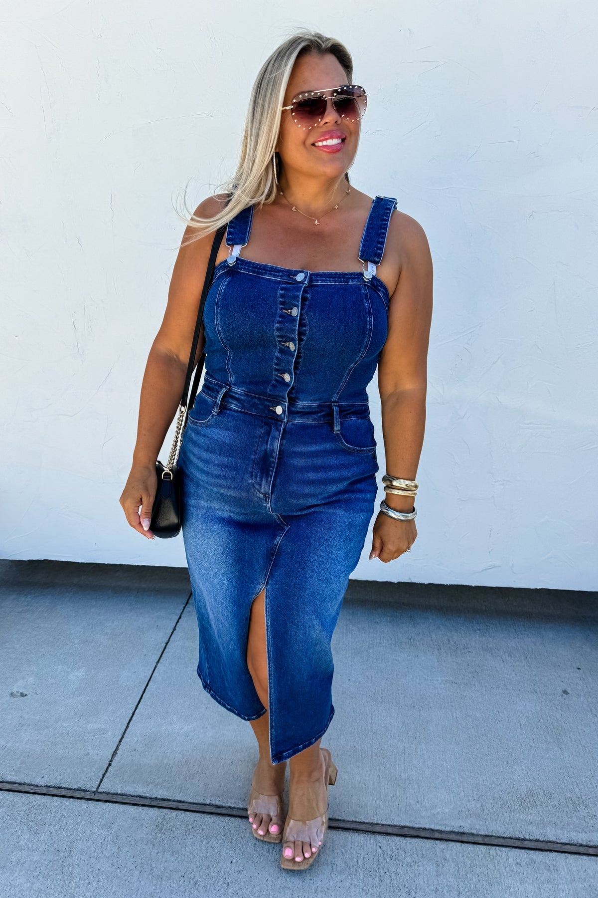 Frankie Denim Overall Dress