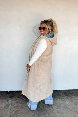 ♥️PREORDER ♥️Reversible Sherpa Vest Blue