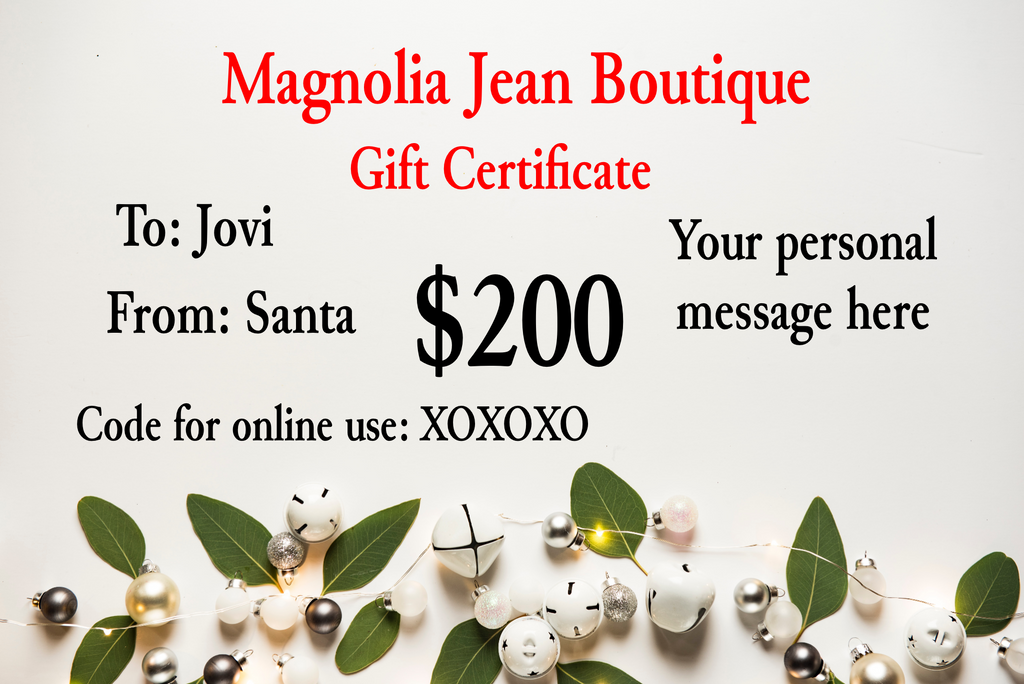 Virtual Gift Certificate $200