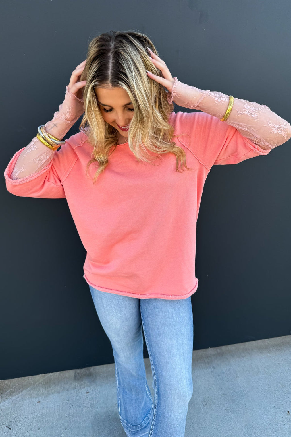 🖤PREORDER🖤 Tess Sweatshirt Coral