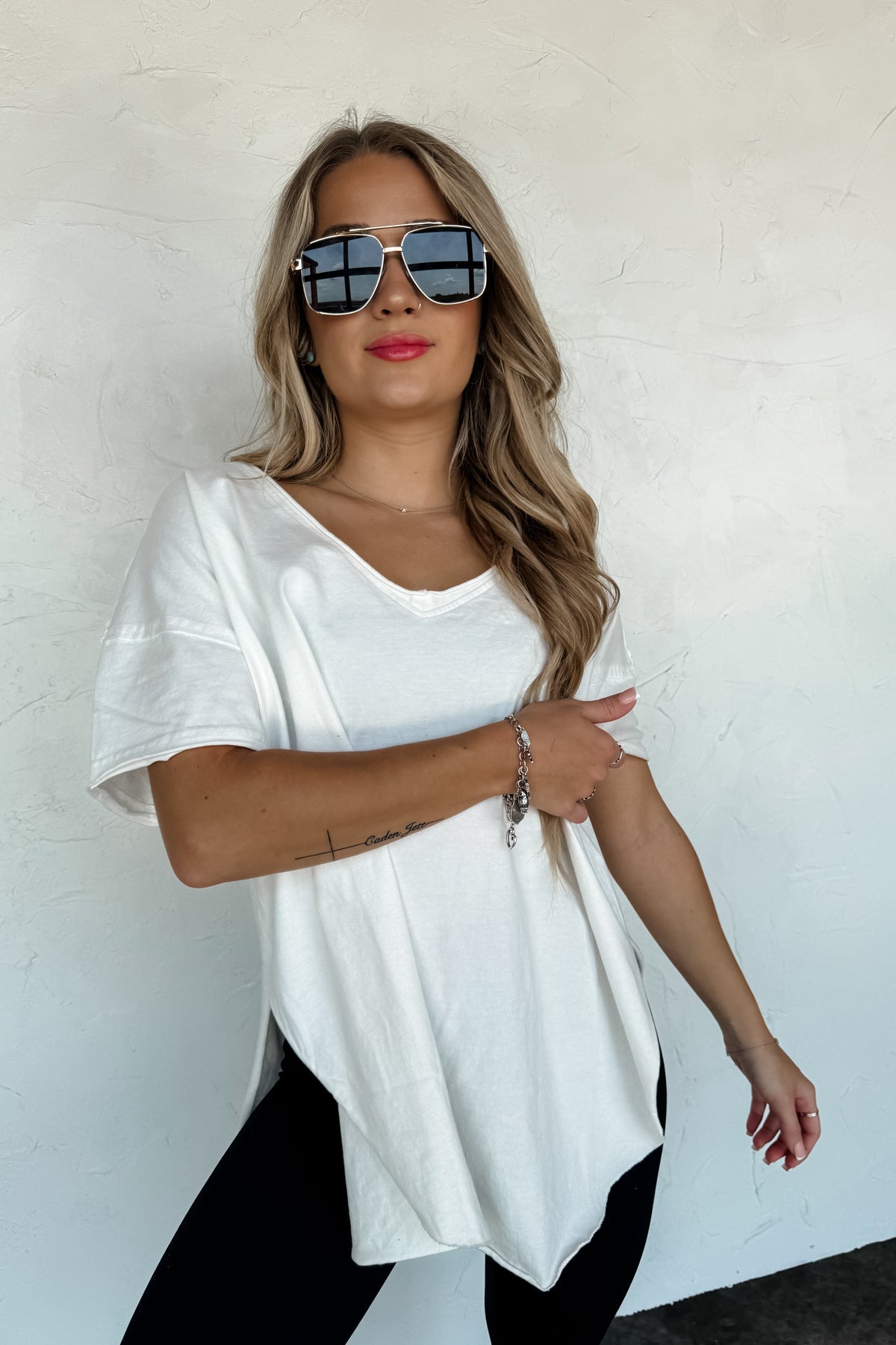 ✨PREORDER ✨Joey Washed Cotton Boyfriend Tee White
