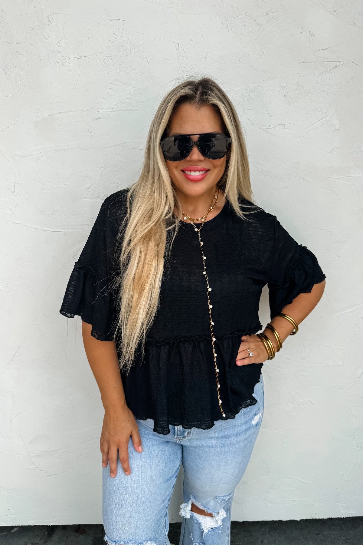 Maggie Lace Top Black