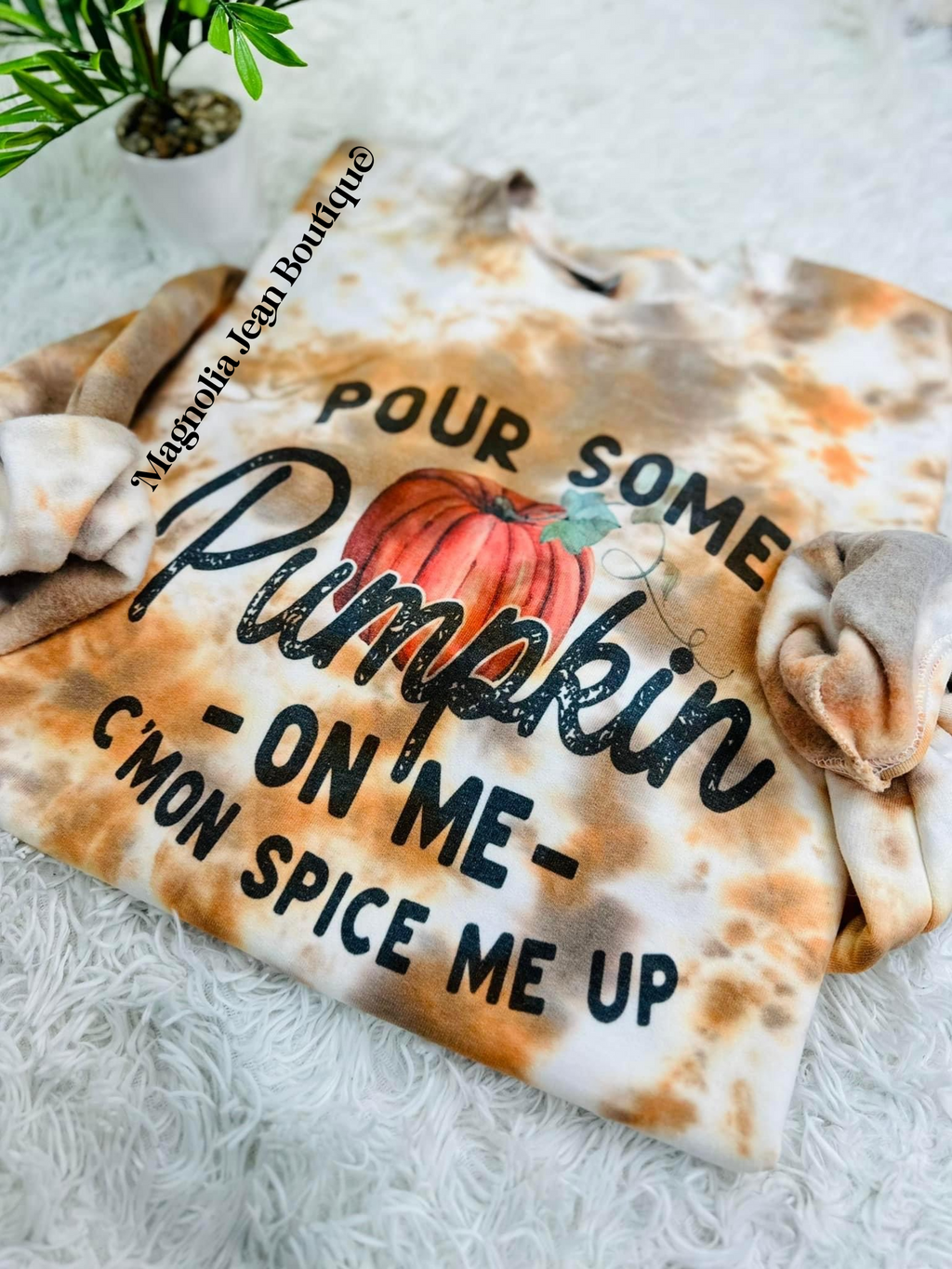 🖤SPECIAL ORDER 🖤Pour Some Pumpkin On Me Marble Dye Crew Sweatshirt S-4X