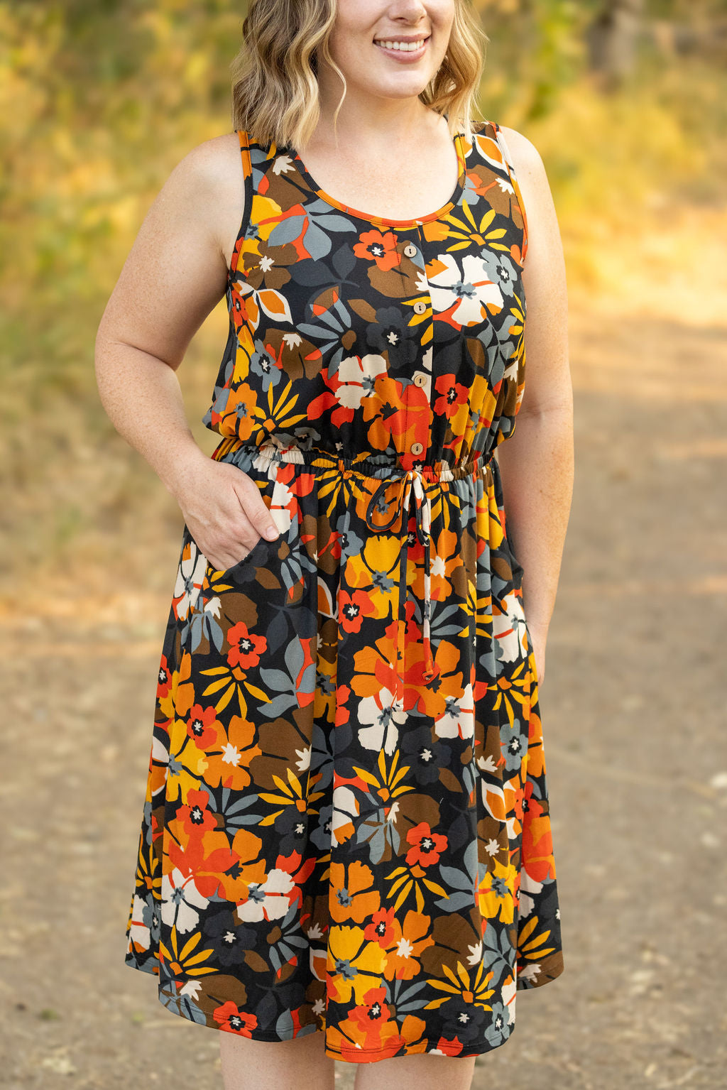 Sadie Dress Fall Floral Mix