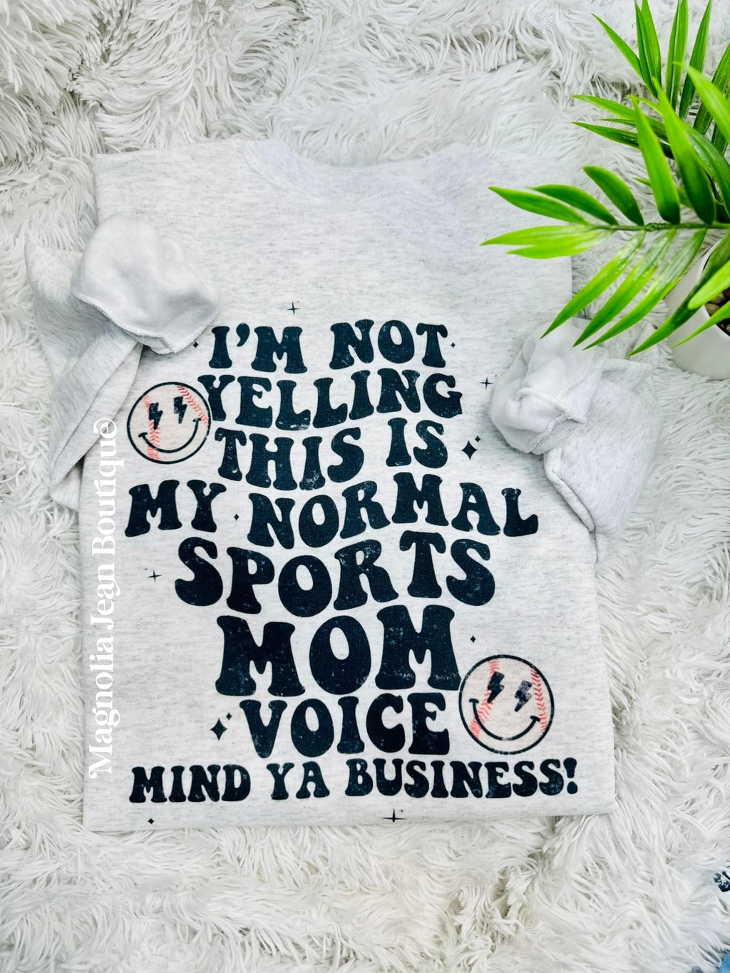 🖤SPECIAL ORDER 🖤Sports Mom Crew Sweatshirt ANY SPORT PLAIN SMILEY FACE S-4X