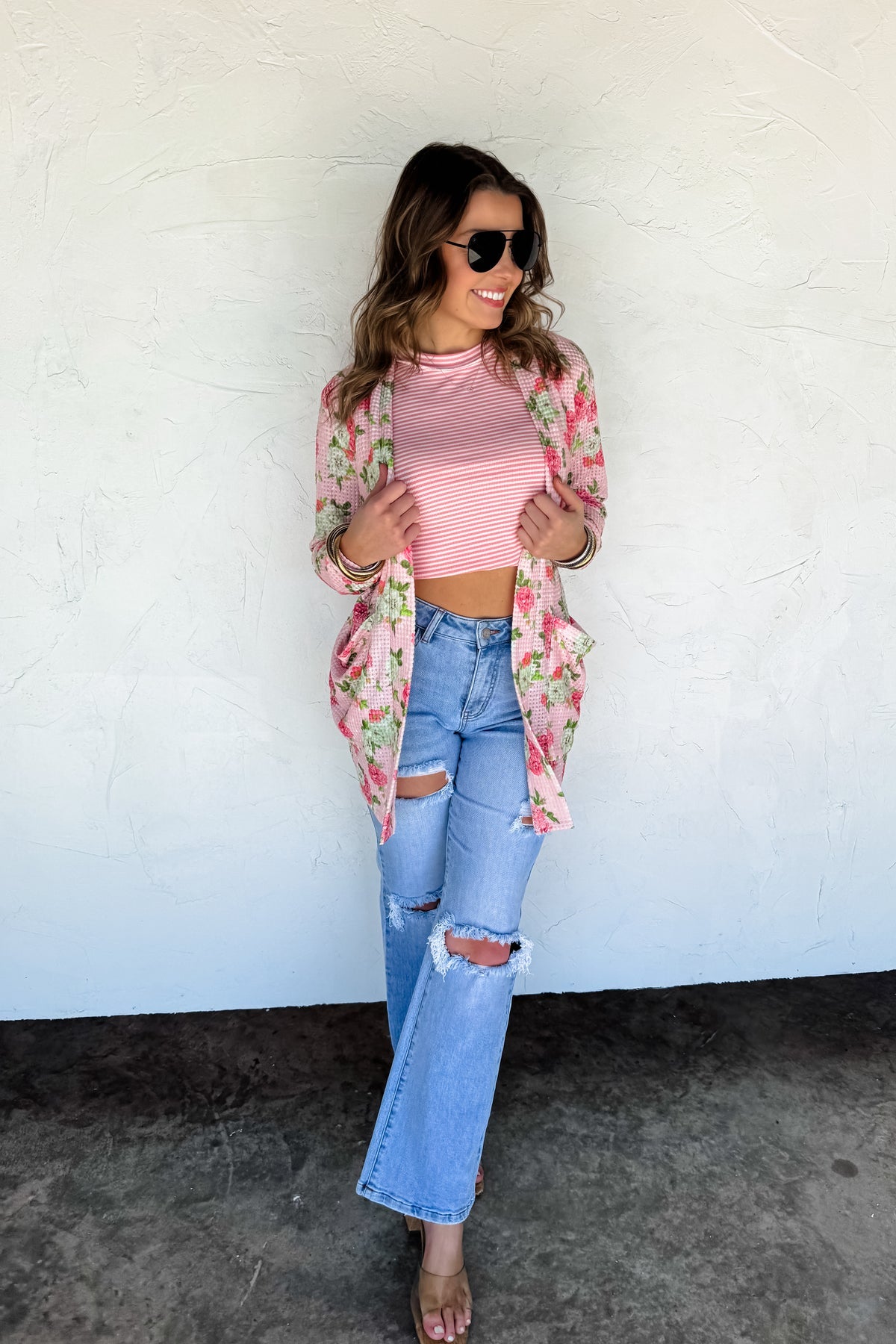 🎀PREORDER🎀 Summer Feels Lola Cardigan Pink Floral