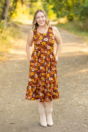 Bailey Dress Brown Fall Floral