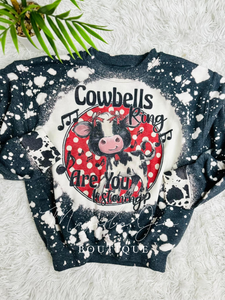 YOUTH 🎄❤️Special Order🎄❤️ Cowbells Ring Are You Listening Bleched Crew Sweatshirt