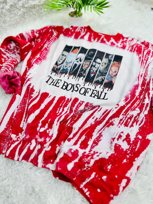 🖤SPECIAL ORDER🖤 Halloween Red Bleached The Boys Of Fall Crew Sweatshirt S-4X