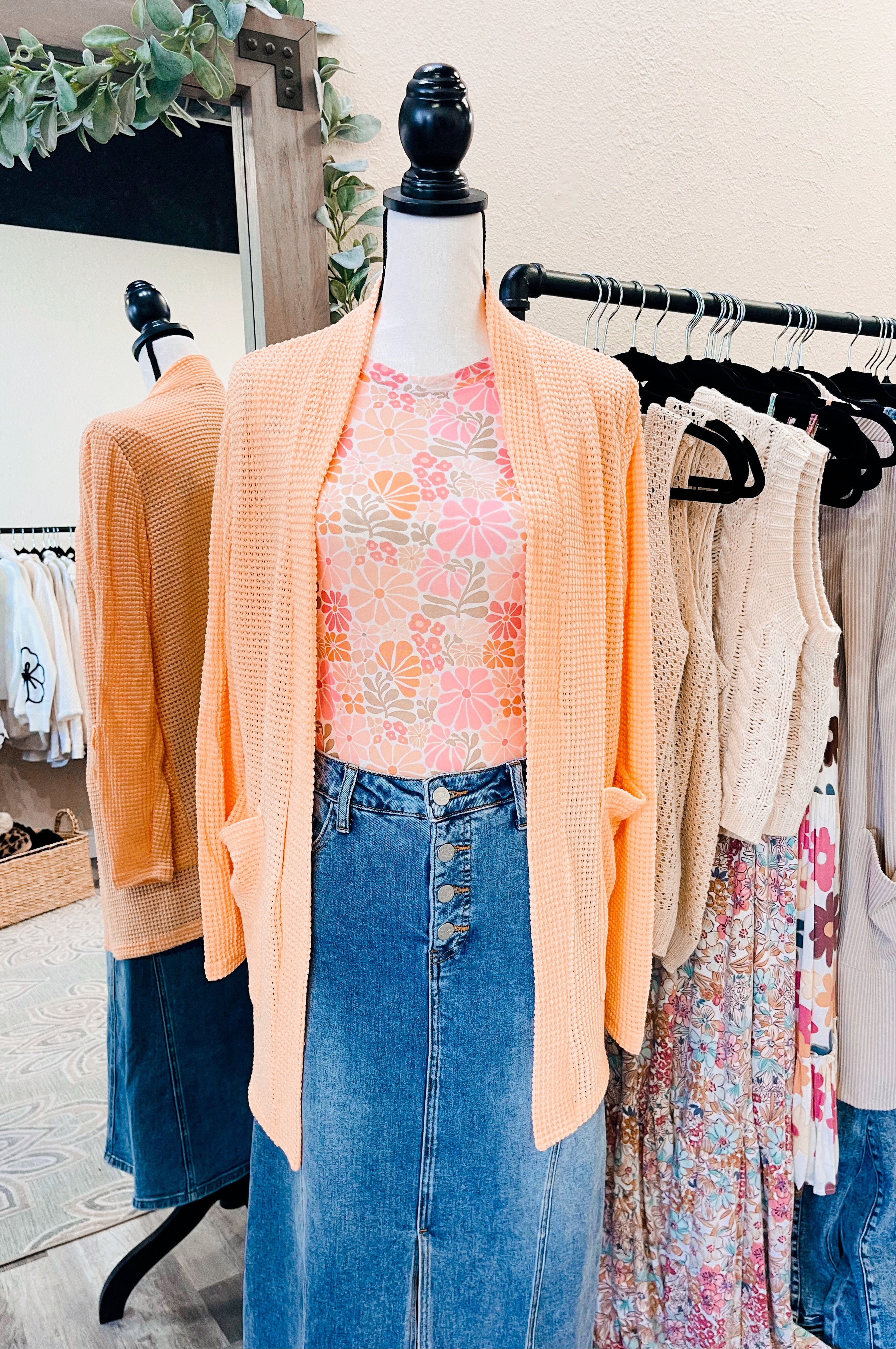 Pretty Pastel Lola Cardigan Orange