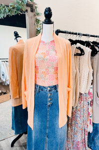 Pretty Pastel Lola Cardigan Orange