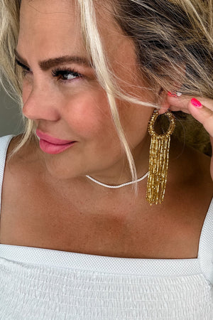 Luna Fringe Gold Earrings