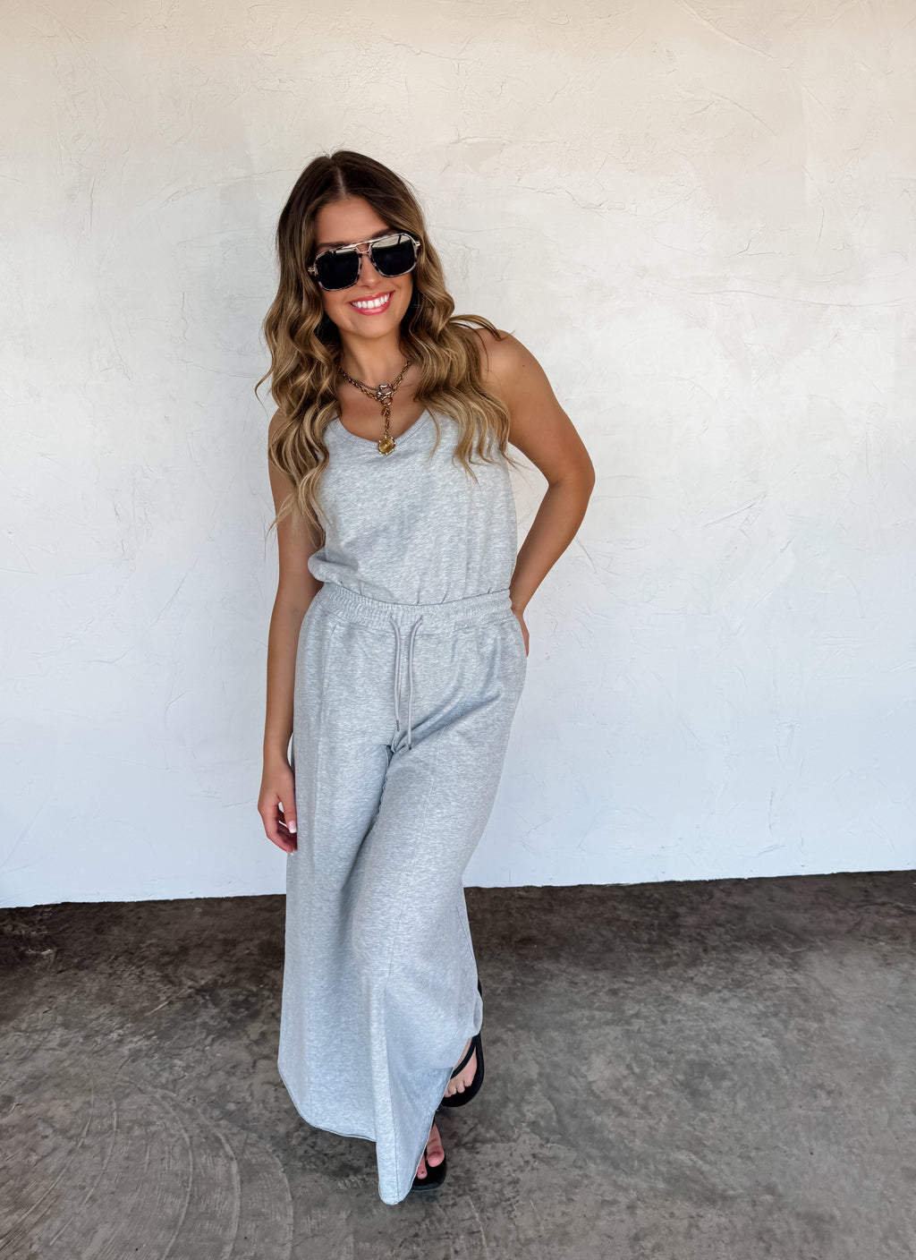 🍃PREORDER🍃 Jet Set Terry Romper Grey