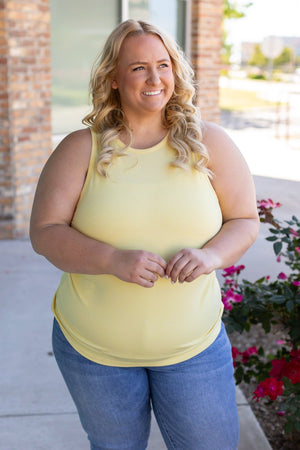 Tara Ribbed Tank Yellow