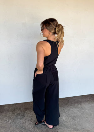 🍃PREORDER🍃 Jet Set Terry Romper Black