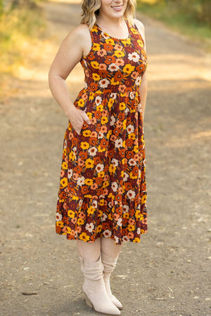 Bailey Dress Brown Fall Floral