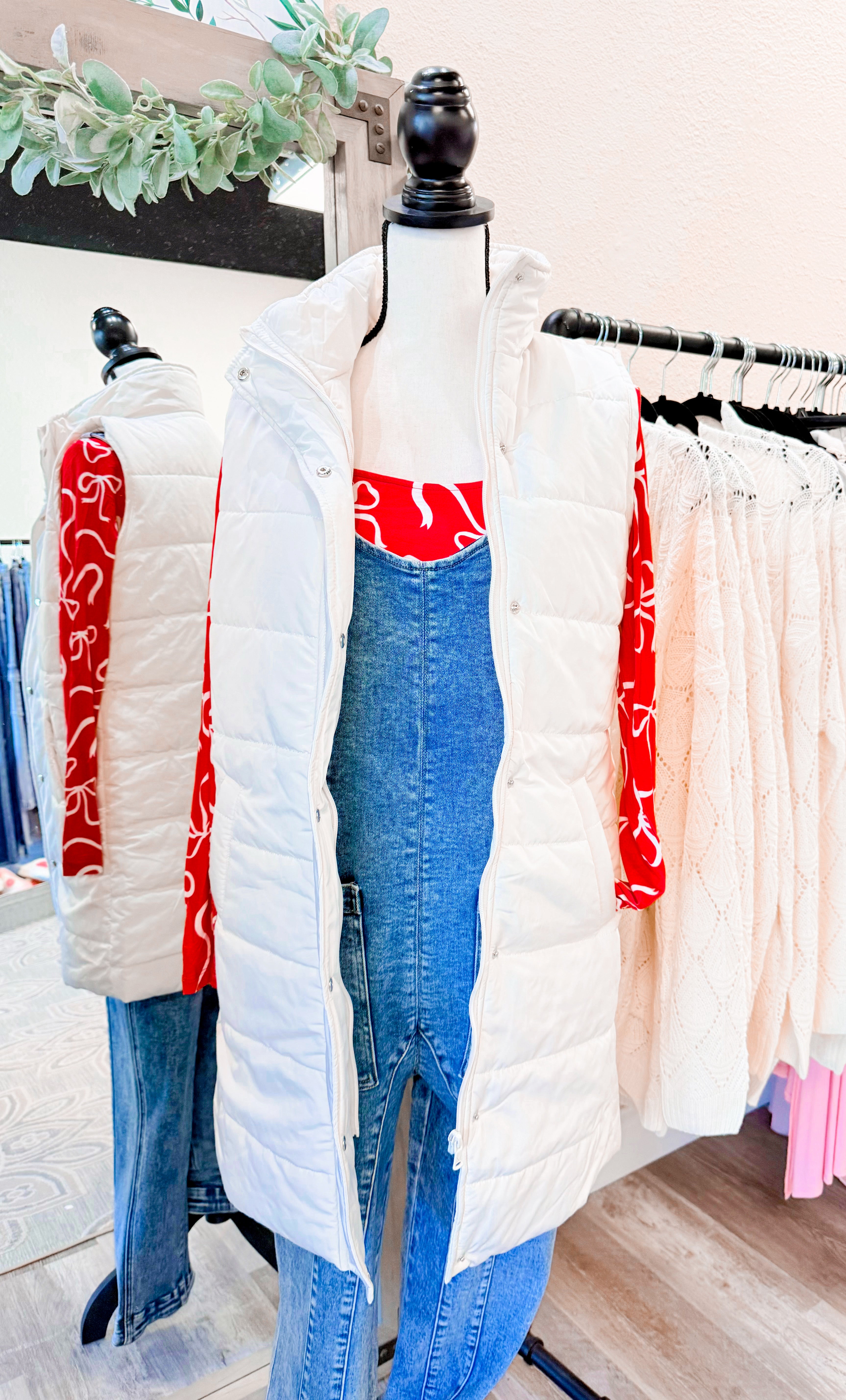 Harlow Long Vest Cream