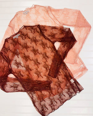 Roxy Lace Top Brown