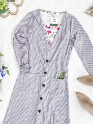 Colbie Ribbed Cardigan Lavender