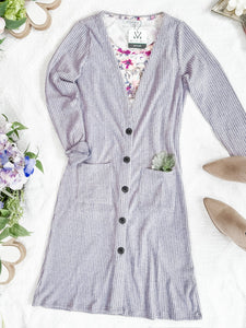 Colbie Ribbed Cardigan Lavender