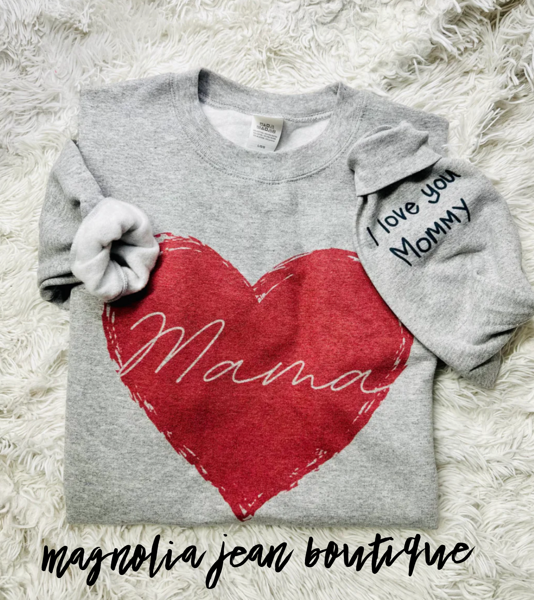 ❤️SPECIAL ORDER ❤️ Mama I Love You Mama Heart Crew Sweatshirt S-4X