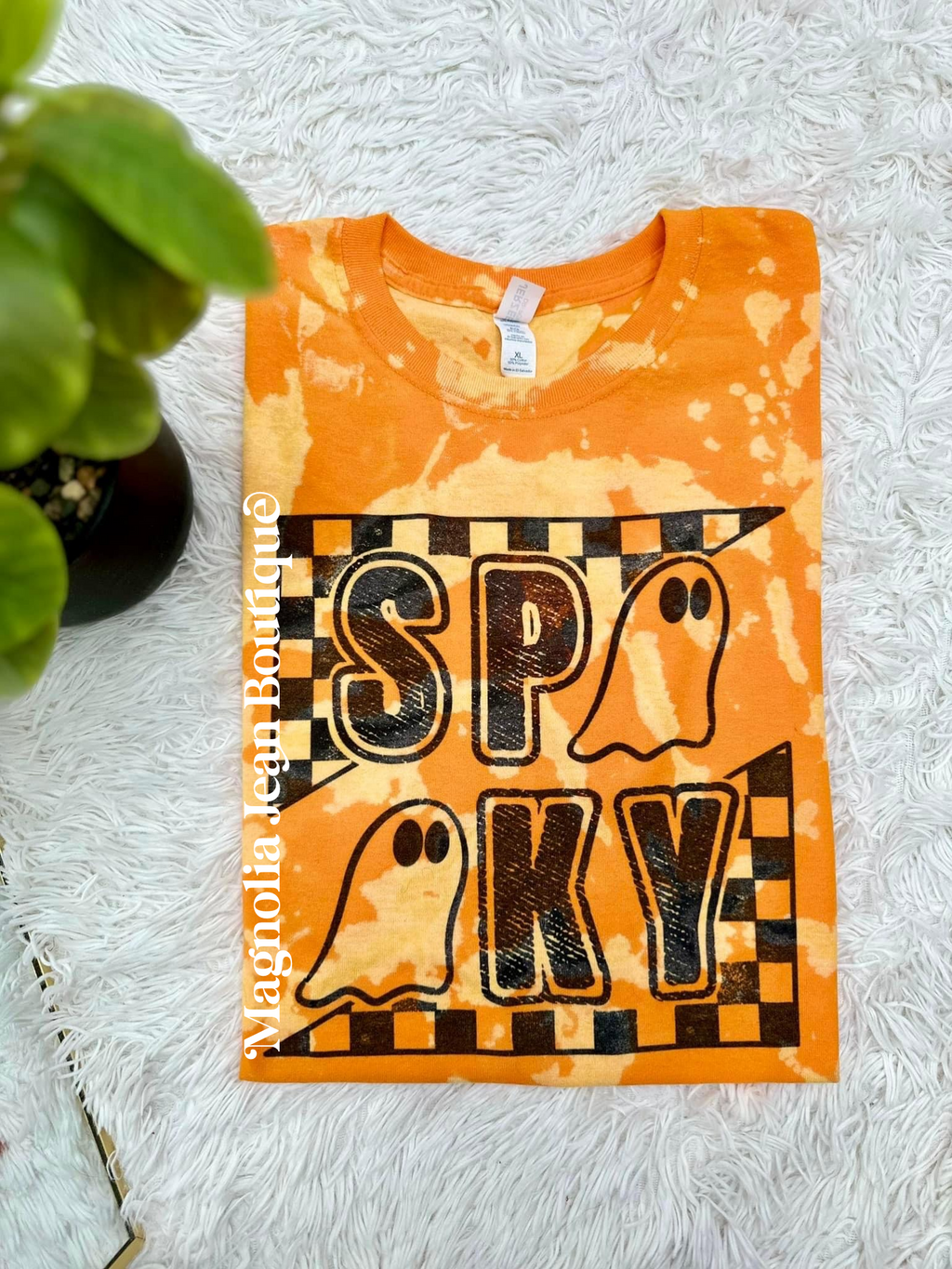 🖤Special Order🖤 S-4X Spooky Checkered Ghost Dyed Tee