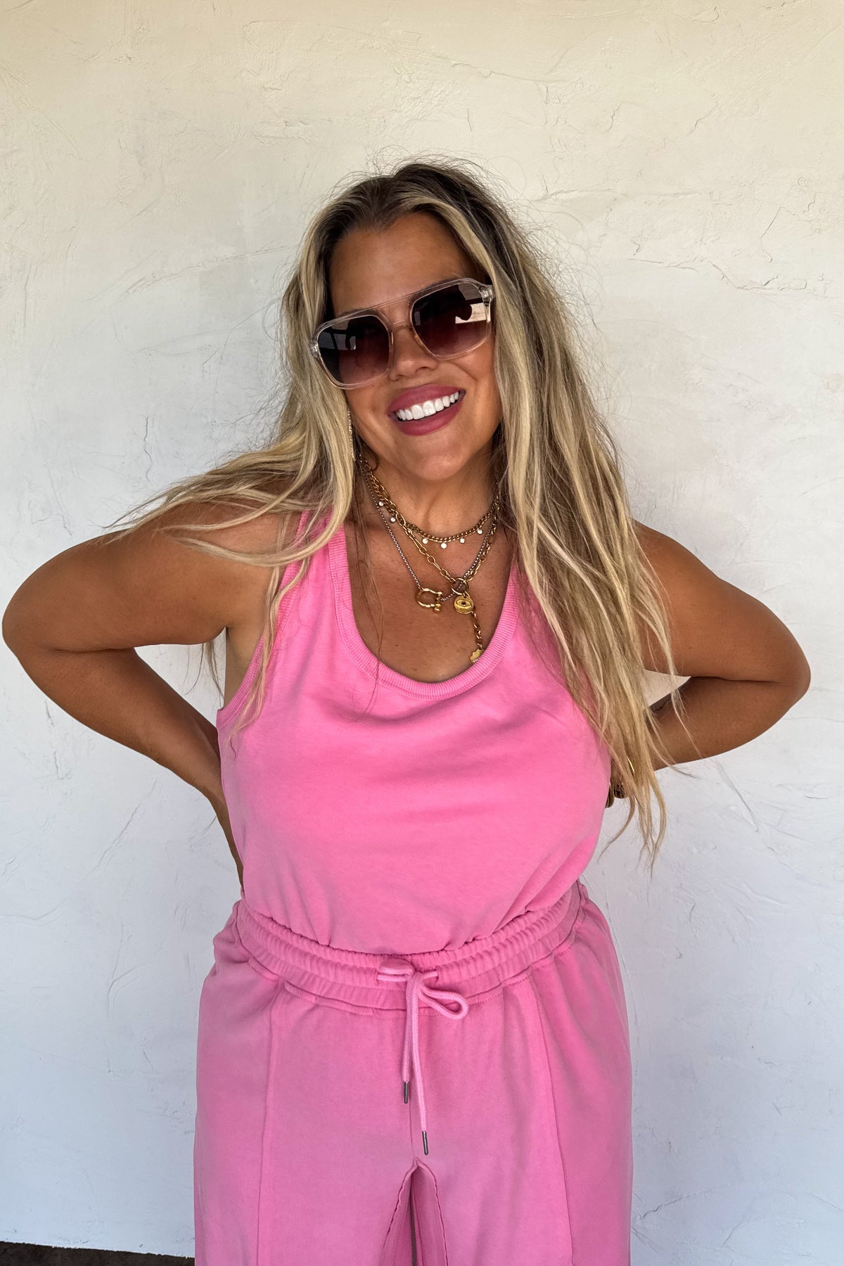 🍃PREORDER🍃 Jet Set Terry Romper Pink