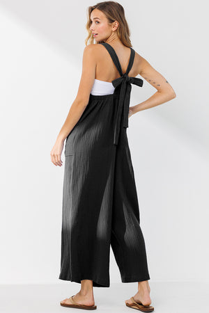 Fiona Gauze Jumpsuit Black