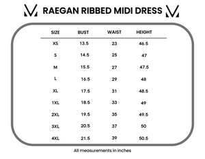 Reagan Ribbed Midi Dress Black