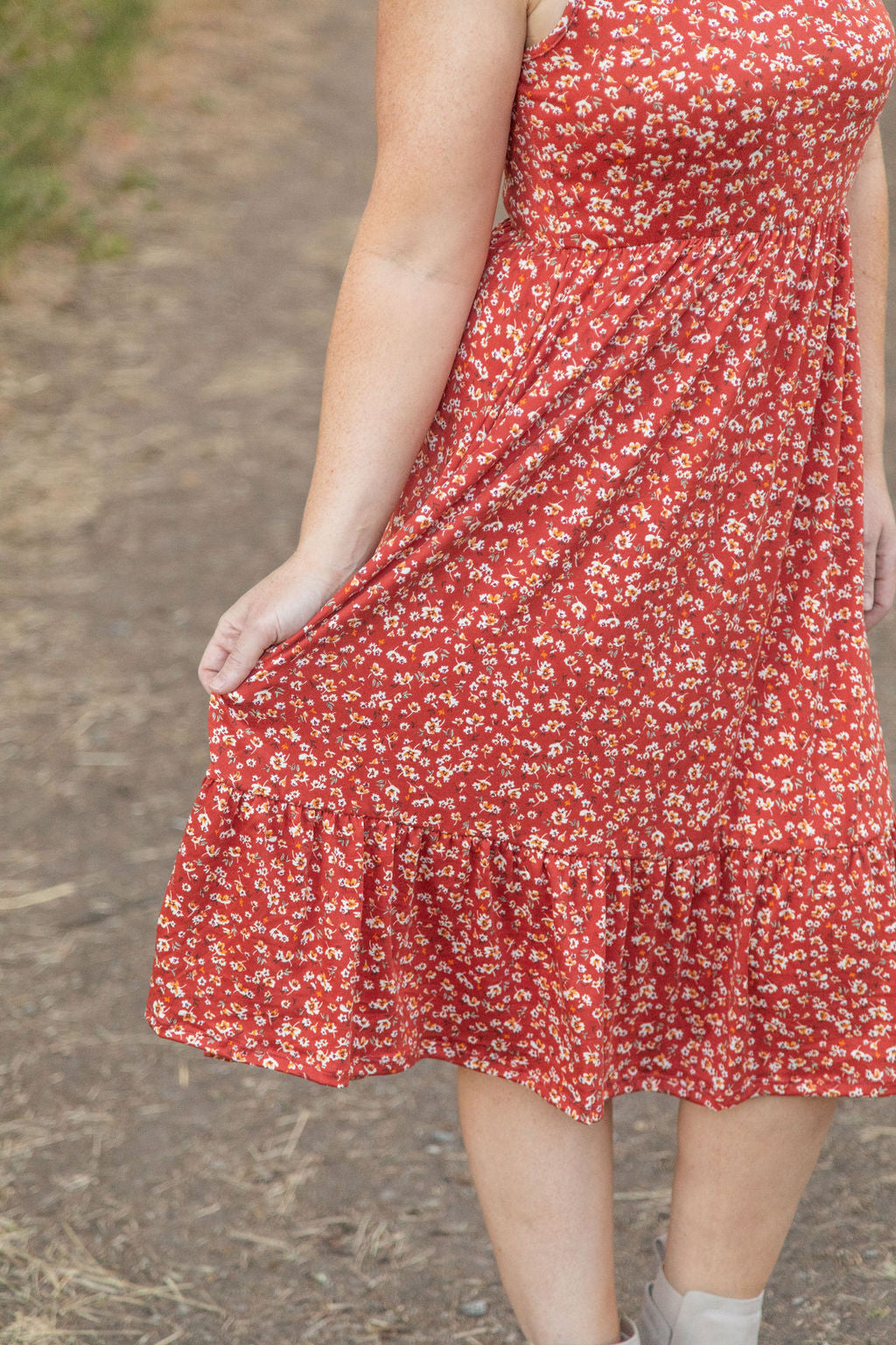 Bailey Dress Rust Floral