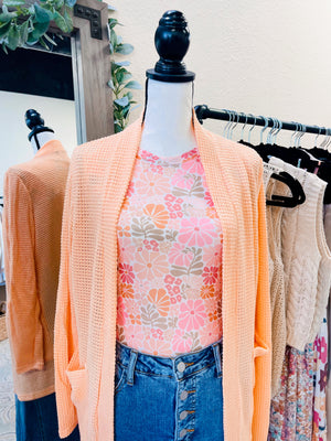 Pretty Pastel Lola Cardigan Orange