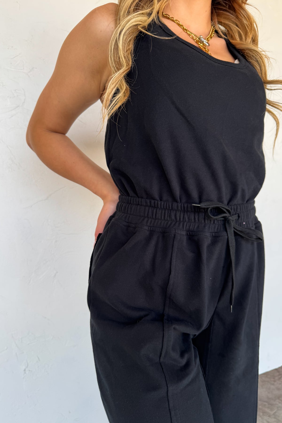 🍃PREORDER🍃 Jet Set Terry Romper Black