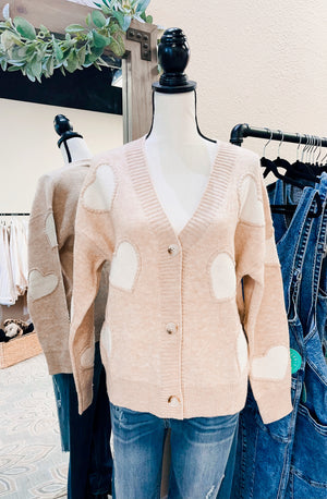 Sweetheart Cardigan Tan