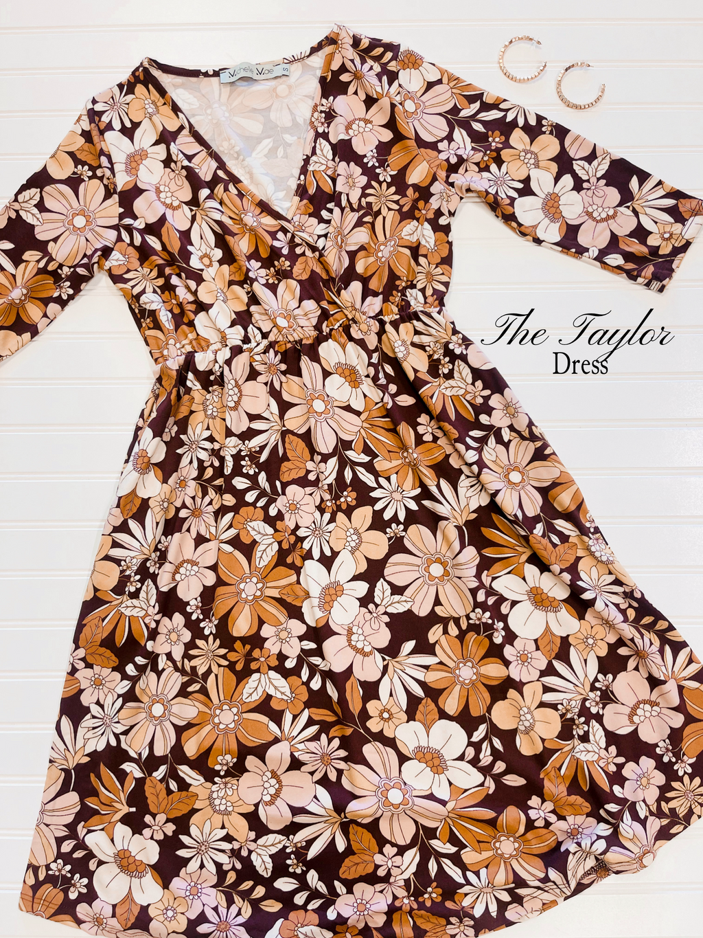 Taylor Dress Neutral Vintage Floral