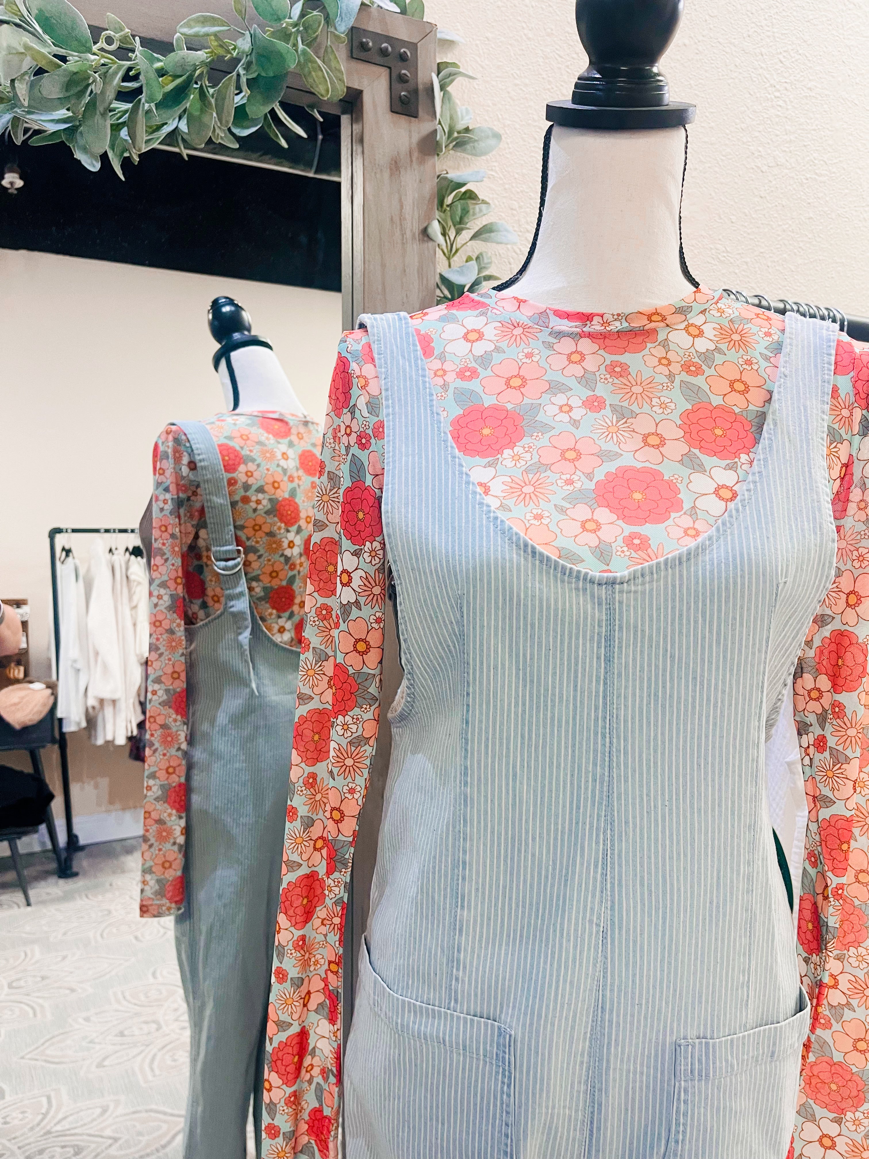 Vintage Floral Mesh Top Pink Boho