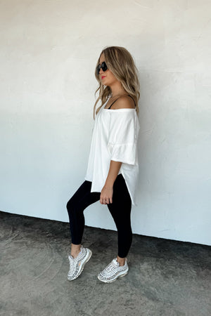 ✨PREORDER ✨Joey Washed Cotton Boyfriend Tee White