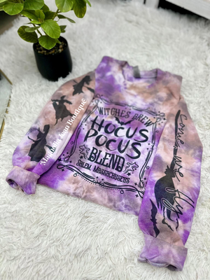 🖤SPECIAL ORDER🖤 Halloween Marble Dye Witches Brew Hocus Pocus Crew Sweatshirt S-4X