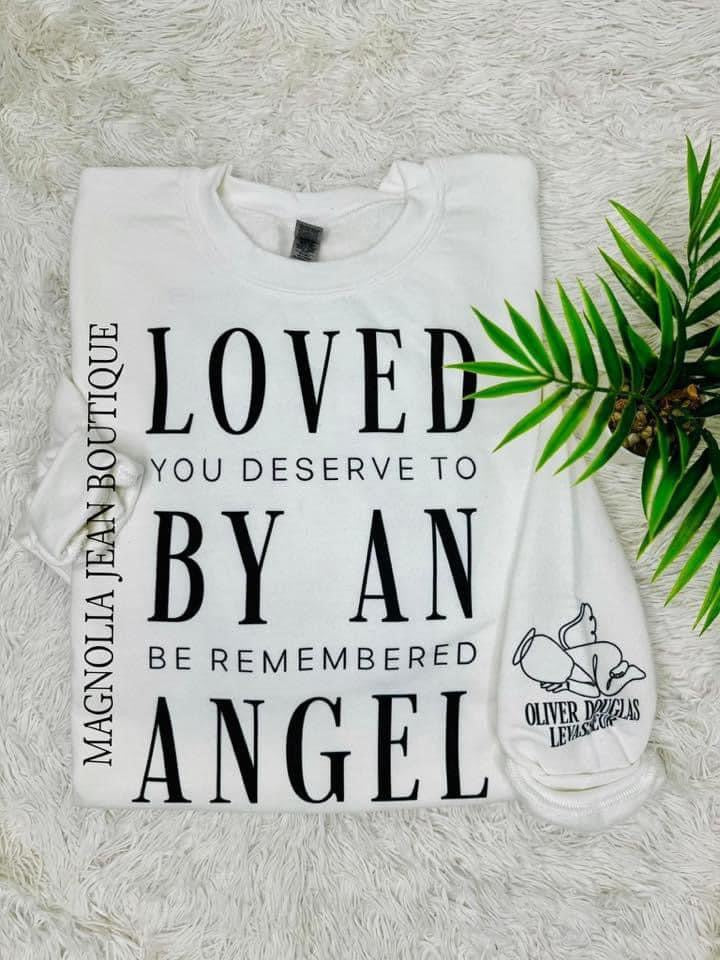 ♥️SPECIAL ORDER ♥️ Loved By An Angel Memorial Personalized Sweatshirt S-4X